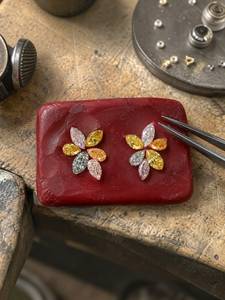 Boucles d'oreilles pendantes en moissanite taille marquise plaquées or S925, motif floral, bijoux de luxe pour femme, cadeau de fête - Product Image 3
