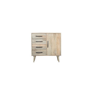 ตู้เก็บของไม้เนื้อแข็งทรงโมเดิร์น รุ่น Mango พร้อมมือจับเหล็กและขาไม้แข็งแรง - Product Image 2