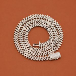 สร้อยคอเงินแท้ S925 แบบ Cuban Link ประดับเพชรโมอิสซาไนต์สำหรับผู้ชาย - Product Image 2