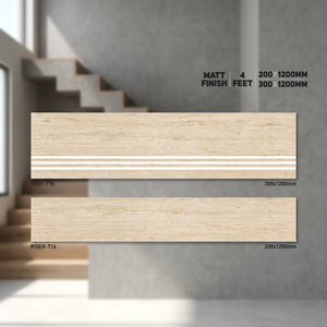 กระเบื้องปูพื้นกันลื่น Vistaar ขนาด 200x1200 มม. สำหรับบันไดภายนอก รุ่น Firebrick Porcelain Step Riser Tiles - รับประกัน 5 ปี ผิวด้าน ป้องกันการลื่น สำหรับโครงการส่งออก - Product Image 4