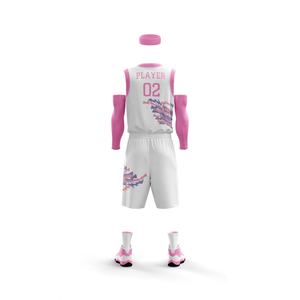Venta al por mayor conjunto de uniformes de baloncesto personalizado de secado rápido nuevos kits de uniformes de baloncesto por sublimación - Product Image 6