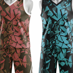 Conjunto de Uniforme de Baloncesto con Logotipo Personalizado, Camiseta y Pantalones Cortos con Diseño Personalizado, 100% Poliéster, Unisex, Precio al por Mayor - Product Image 3