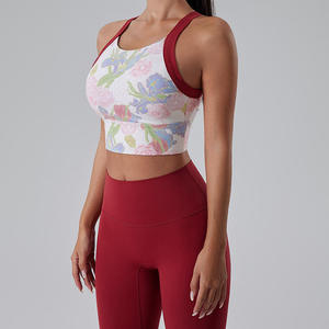 Soutien-gorge de sport Freandy à maintien élevé, respirant, écologique, bleu clair, haut de yoga, vêtements de sport pour femmes, léger, en Spandex - Product Image 3