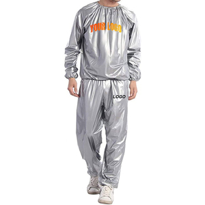 Combinaison de sauna pour hommes, ensemble de deux pièces pour l'entraînement, perte de poids, fitness, course à pied, vêtements de sport, OEM ODM, vente en gros - Product Image 4