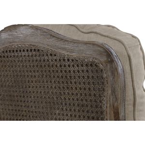 Poltrona di Lusso in Legno Massello per Soggiorno, con Cuscino Imbottito, Schienale Intagliato e Rivestimento in Tessuto Texturizzato - Product Image 6
