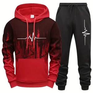 High Quality Men's Tracksuit Casual Jogging Men Versatile Sweatshirts Sweat <b>Pants</b> Fashion Comfort Daily Sports Simple Hoodie Set - Product Image 2