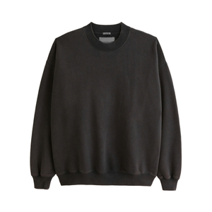 เสื้อสเวตเชิ้ตผู้ชายผ้าฝ้าย 100% ทรงโอเวอร์ไซส์ หนานุ่ม คุณภาพสูง พร้อมชุดเซ็ต พิมพ์ลายนูนโลโก้ตามสั่ง สำหรับฤดูหนาว สีพื้น - Product Image 1