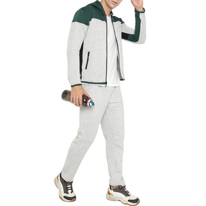 New Winter Casual Sportswear <b>Tracksuit</b> Factory Custom Logo Eco-Friendly Breathable Polyester Tech Fleece Full Zip Hoodie Jogger - Product Image 3