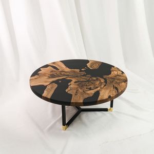 Premium Handmade Eco-friendly <b>Epoxy</b> Resin Wood Coffee <b>Table</b> Modern Luxury Design Round Durable Waterproof Craftera Exports - Product Image 5