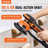 Dual Action Random Orbital Sander 6 1200W Electric Variable Speed Professional Grade 3-Year Warranty Hook Loop Sandpad for Wood