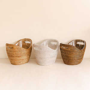 Varios diseños de cubetas para bebidas de ratán tejidas a mano, enfriador portátil para vino, cerveza y champán. - Product Image 5