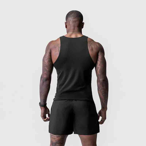 <b>Men's</b> <b>Stringer</b> Tank Top Crew Neck Deep Cut Sleeveless Quick Dry 100% Polyester Gym Workout Bodybuilding Fitness <b>Vest</b> Sportswear - Product Image 3