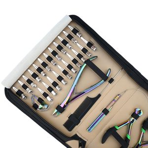 Kit d'outils professionnel pour extensions capillaires : Pince à sertir plate, Pince à retirer les micro-perles, Pince à extensions à clipser, Outil à boucles et crochets, Peigne - Product Image 5