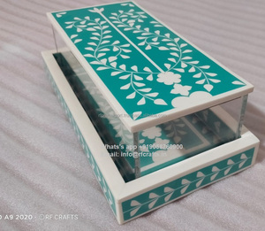 ภาชนะเก็บขนมหวานทำจากอะคริลิคพร้อมฝาไม้ม็อบแบบฝังสำหรับกล่องใส่ช็อคโกแลตภาชนะใส่เครื่องปรุงสำหรับงานแต่งงาน - Product Image 3