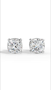 Pendientes de Diamante Cultivado en Laboratorio con Corte Radiante de 7.50mm, Certificados, para Mujer, Oro de 10K, Joyería Fina de Lujo, Venta al Por Mayor - Product Image 5