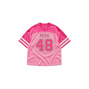 Maillot de football américain unisexe surdimensionné personnalisé avec numéro imprimé, col en V, maille respirante, hauts décontractés, fournisseur en gros - Product Image 2