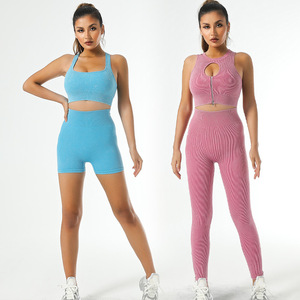 Custom Logo Activewear Women Yoga 2 Piece Workout Set Fitness Wear <b>Flared</b> <b>Leggings</b> Gym Set Outfits - Product Image 5