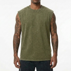 Débardeur vintage de haute qualité avec effet vieilli, personnalisable avec votre marque et étiquettes - Product Image 1