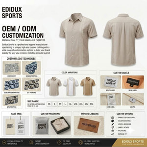 Factory Made Polyester Material Made <b>Shirts</b> For Men Custom <b>Button</b> Closure Newest Denim Style Men <b>Shirts</b> - Product Image 6