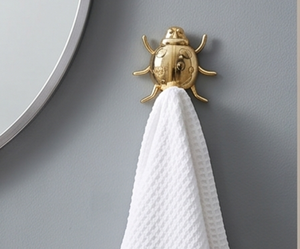 Artisanal Golden Ladybug Design Metal Wall <b>Hooks</b> Novelty Animal Pattern Decorative <b>Hooks</b> For Home Use - Product Image 3
