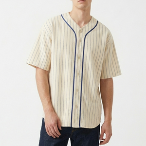 Descubre la Nueva Camiseta de Béisbol Profesional a Rayas, Ligera, Económica, Unisex, Ropa Deportiva y para Exteriores, Camiseta de Béisbol de Poliéster - Product Image 2