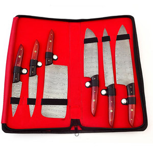 Ensemble de couteaux de chef en acier Damas avec design équilibré, poignée confortable et conçus pour la cuisine et l'usage quotidien - Product Image 6