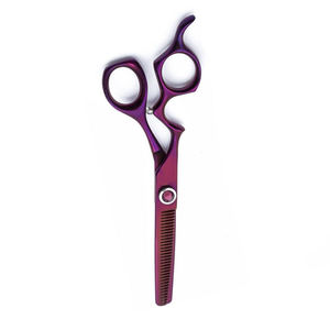 Professional Thinning Scissors Stainless Steel Blade Purple Hair Salon <b>Shears</b> Right Handed <b>Long</b> <b>Handle</b> - Product Image 3