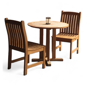 <b>Dining</b> Set <b>Rustic</b> Teak <b>Wood</b> <b>Dining</b> Chairs and <b>Table</b> With Durable Frame Material for Outdoor Courtyard Villa Camping Park - Product Image 1