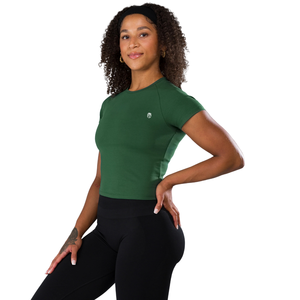 Camiseta Deportiva de Manga Corta para Mujer, Ajuste Elástico, Tejido Ligero y Suave, Ropa Deportiva Informal - Product Image 4