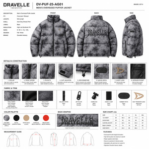 Premium <b>Men</b> Puffer <b>Jacket</b> High Collar <b>Warm</b> Winter Coat Water Resistant Custom Wholesale Supplier - Product Image 6