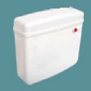 Cisterna de Inodoro Moderna de Plástico Irrompible, Pura, Virgen, Libre de Gérmenes, con Botón de Descarga Alta, Fácil Instalación, Capacidad de 10 Litros, Doble Descarga - Product Image 1