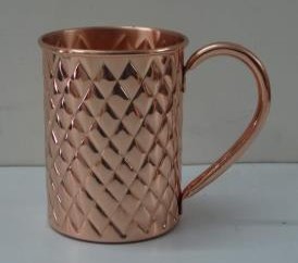 Mug Moscow Mule en Cuivre Poli Massif, Design Luxe, Parois Droites, 16 Oz, Anti-fuite, Sûr pour les Aliments, Poignée Ergonomique Certifiée - Product Image 2