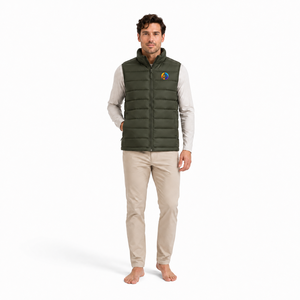 men <b>puffer</b> <b>vest</b> <b>jacket</b> with insulated padding and durable outer material providing comfortable warmth for hiking camping travel - Product Image 1