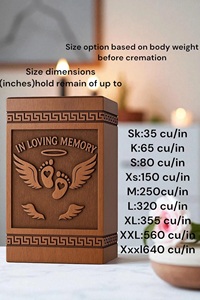 Urna de Madera Estilo Americano Hecha a Mano para Cenizas de Cremación, Árbol de la Vida y Alas de Ángel Grabadas, Ecológica y Personalizada - Product Image 5