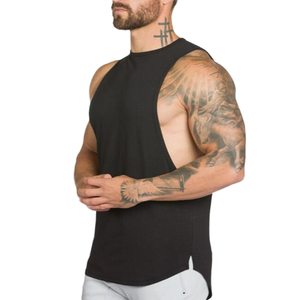 Débardeur Homme Grande Taille Personnalisé Effet Délavé avec Trous aux Aisselles Coupe Oversize - Product Image 3