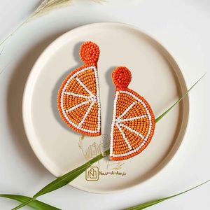 Pendientes colgantes de flores rosas con cuentas bordadas a mano, joyería linda para fiesta para mujer, pendientes llamativos hechos a mano de resina acrílica - Product Image 5