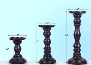 Candelabros de Madera Tallados a Mano para Bodas, Portavelas para Decoración del Hogar, Mesa, Ramadán, por MULTI CRAFT - Product Image 5