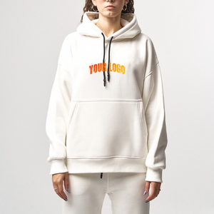 Sweat-shirt à capuche épais en coton surdimensionné pour femme, qualité supérieure OEM, imprimé personnalisé, effet délavé, idéal pour l'hiver - Product Image 4
