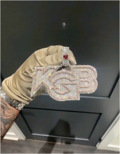 Fashion <b>Rapper</b> Jewelry Fully Iced Out Moissanite Letter Pendant for Cuban <b>Chain</b> Sterling Silver 925 Moissanite Custom Pendant - Product Image 3