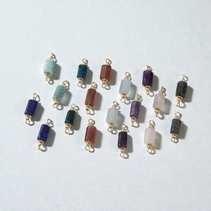 หยกเขียวเคลือบทอง 6x12 มม. อัญมณีทำมือ ตัวเชื่อมต่อเครื่องประดับ - Product Image 4