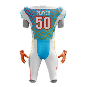 Uniformes de football américain de haute qualité avec design à transfert thermique, 100% polyester, respirants et à séchage rapide - Product Image 3