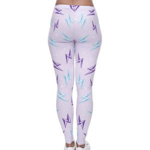 Leggings de cintura alta con diseño único y ligero, efecto push-up, sin costuras, estilo casual, sublimación, servicio OEM/ODM, para mujer. - Product Image 3
