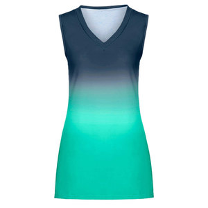 Camiseta sin mangas de alta calidad para mujer, MOQ bajo, ajuste ceñido, ropa deportiva informal, transpirable, ecológica, de spandex/poliéster, con cuello en V frontal - Product Image 1