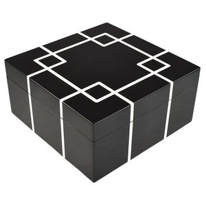 Caja de joyería de calidad premium, caja de almacenamiento rectangular de resina blanca y negra para regalos de Navidad, caja de joyería al mejor precio. - Product Image 4