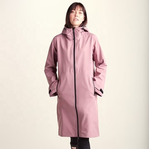 <b>Pink</b> <b>Waterproof</b> Woven Zipper Women's Bomber <b>Jacket</b> Hooded Windproof Long Sleeve Outerwear for Outdoor Travel - Product Image 3