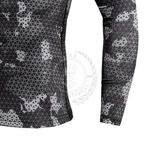 Service OEM – Nouveaux T-shirts de compression légers pour hommes, coupe classique, motif uni, en Spandex/Polyester écologique, haute qualité - Product Image 6