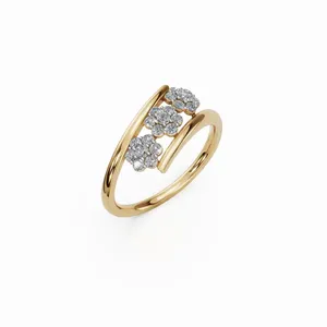Anillo de Diamante Cultivado en Laboratorio Floral Serenade en Oro Amarillo de 18K, Certificado IGI, Claridad VVS, Corte Brillante, Anillo de Compromiso de Lujo para Mujer - Product Image 5