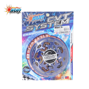 Kit de modernisation de boîtier d'embrayage en acier pour scooter SUN Racing BEAT Fi (revêtement rainuré) bleu - Product Image 6