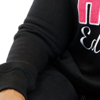 Sudadera Premium de Cuello Redondo para Mujer, con Bordado de Letras Griegas, para Invierno, de Chenille, para Green HBCU