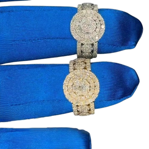 Reloj de Lujo para Mujer con Diamantes, Oro Sólido de 18K, Engaste Pavé, Corte Brillante Redondo, Estilo Corona, Certificado GIA, Regalo - Product Image 1